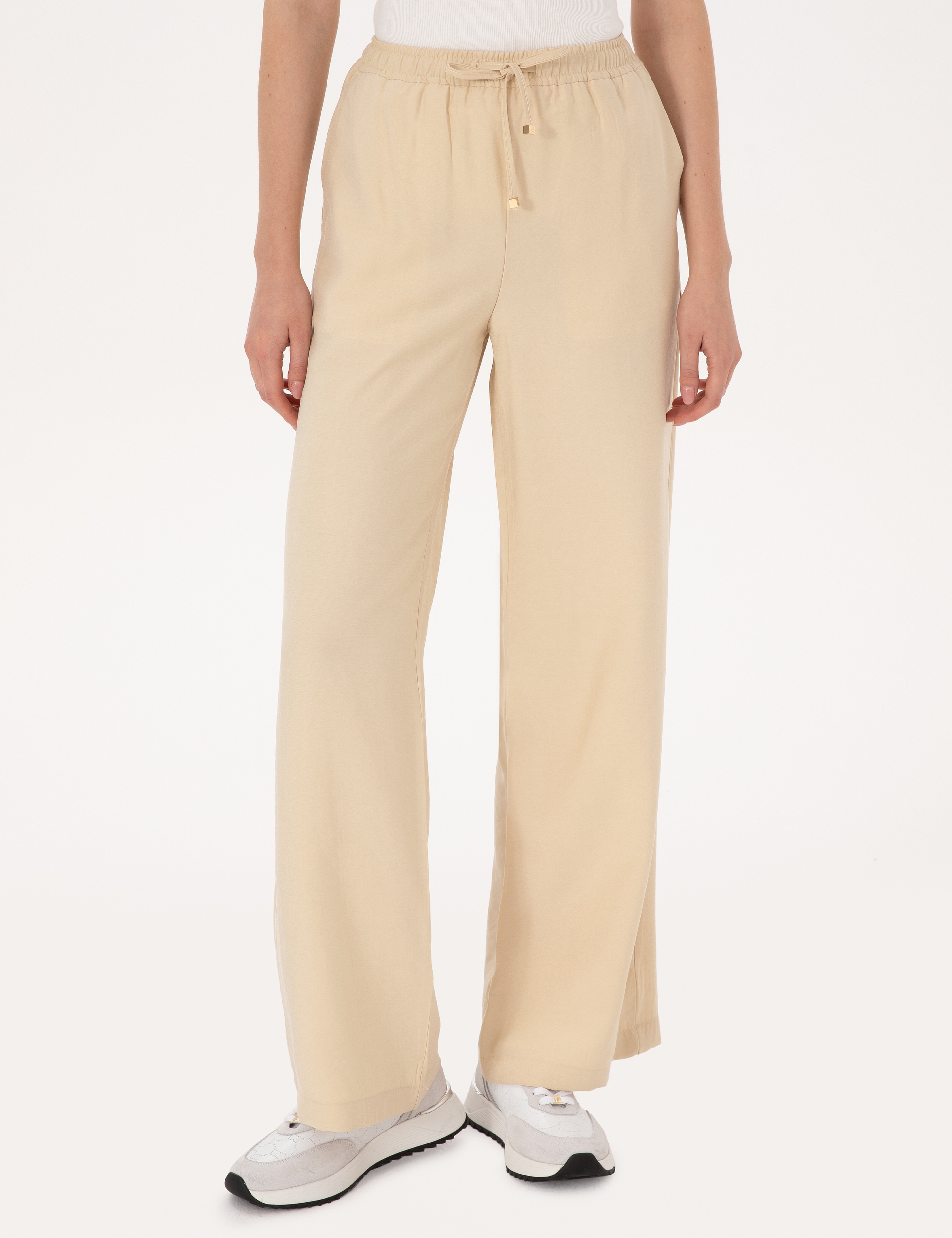 Bej Loose Fit Kanvas Pantolon - Image 2
