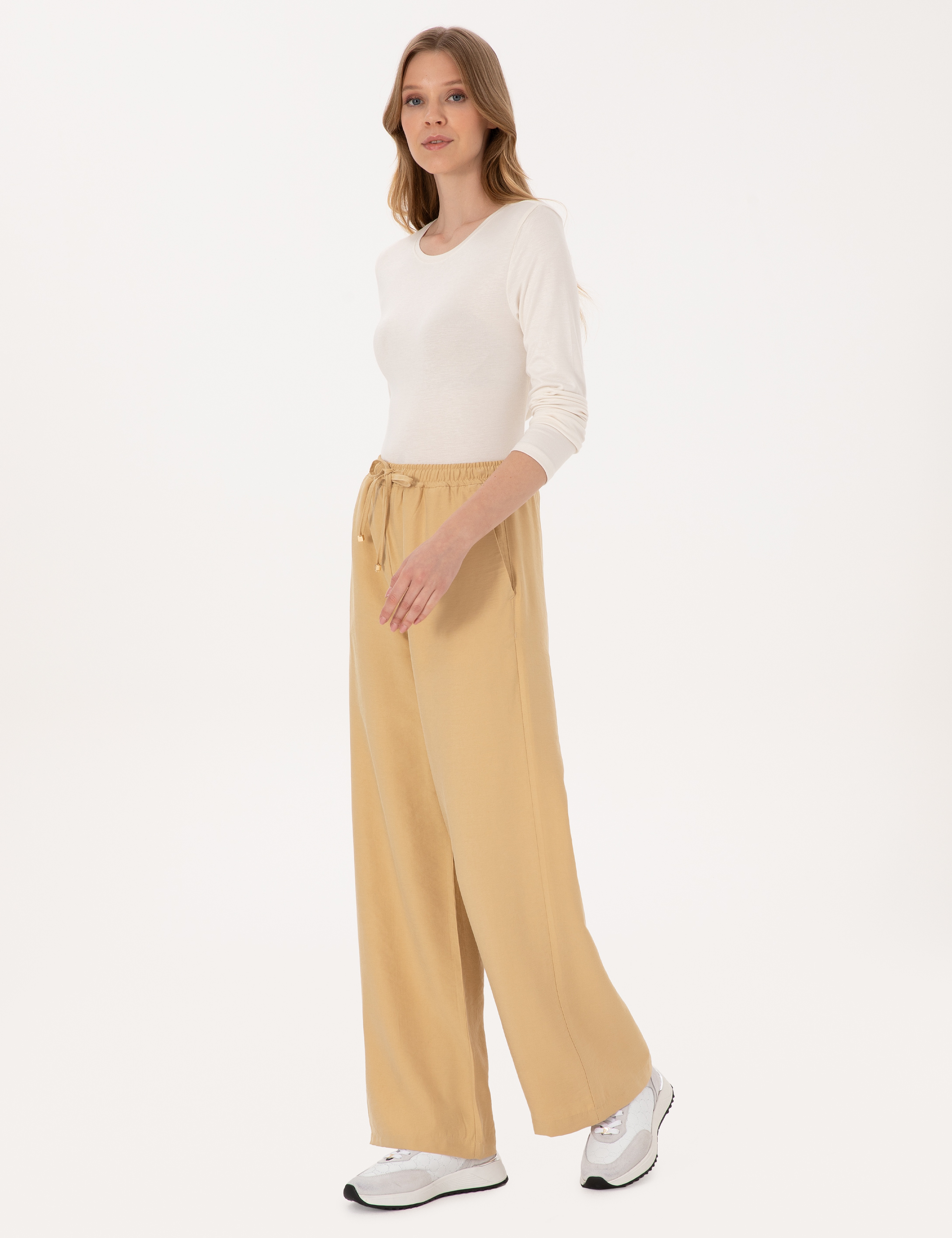 Kum Loose Fit Kanvas Pantolon - Image 3