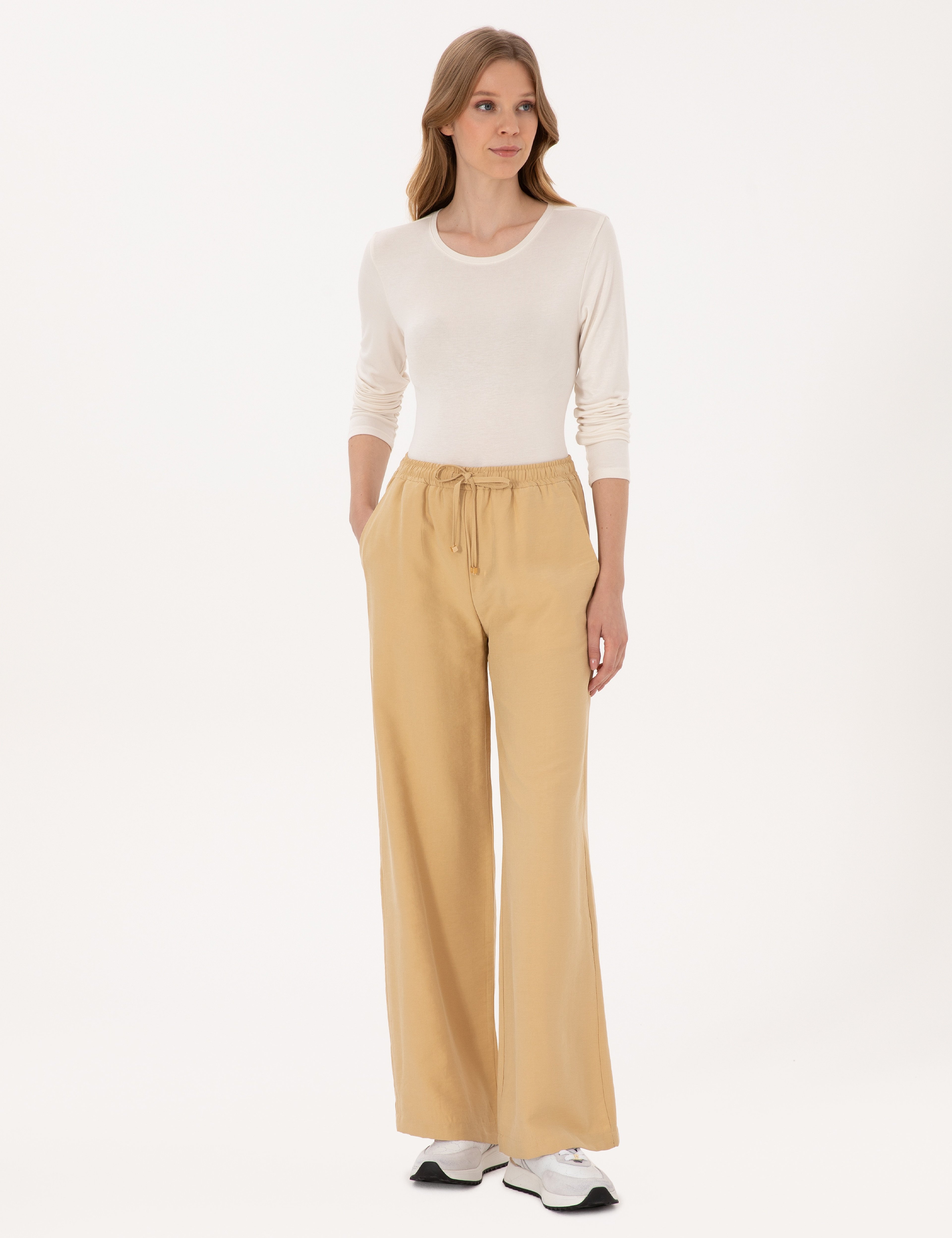 Kum Loose Fit Kanvas Pantolon - Image 1