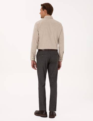 Kahverengi Ex. Slim Fit Kumaş Pantolon