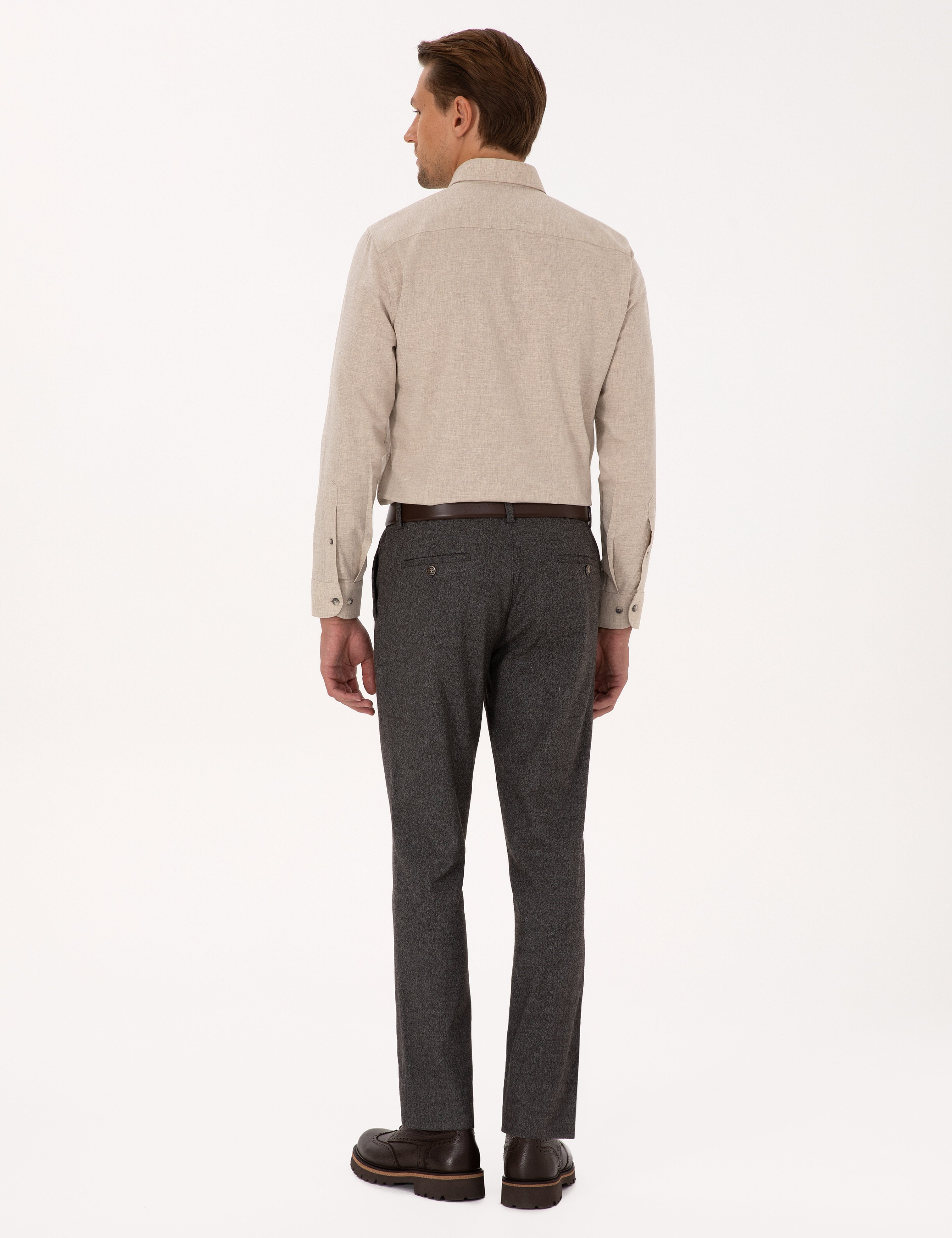 Kahverengi Ex. Slim Fit Kumaş Pantolon