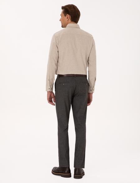 Kahverengi Ex. Slim Fit Kumaş Pantolon - 50275552041