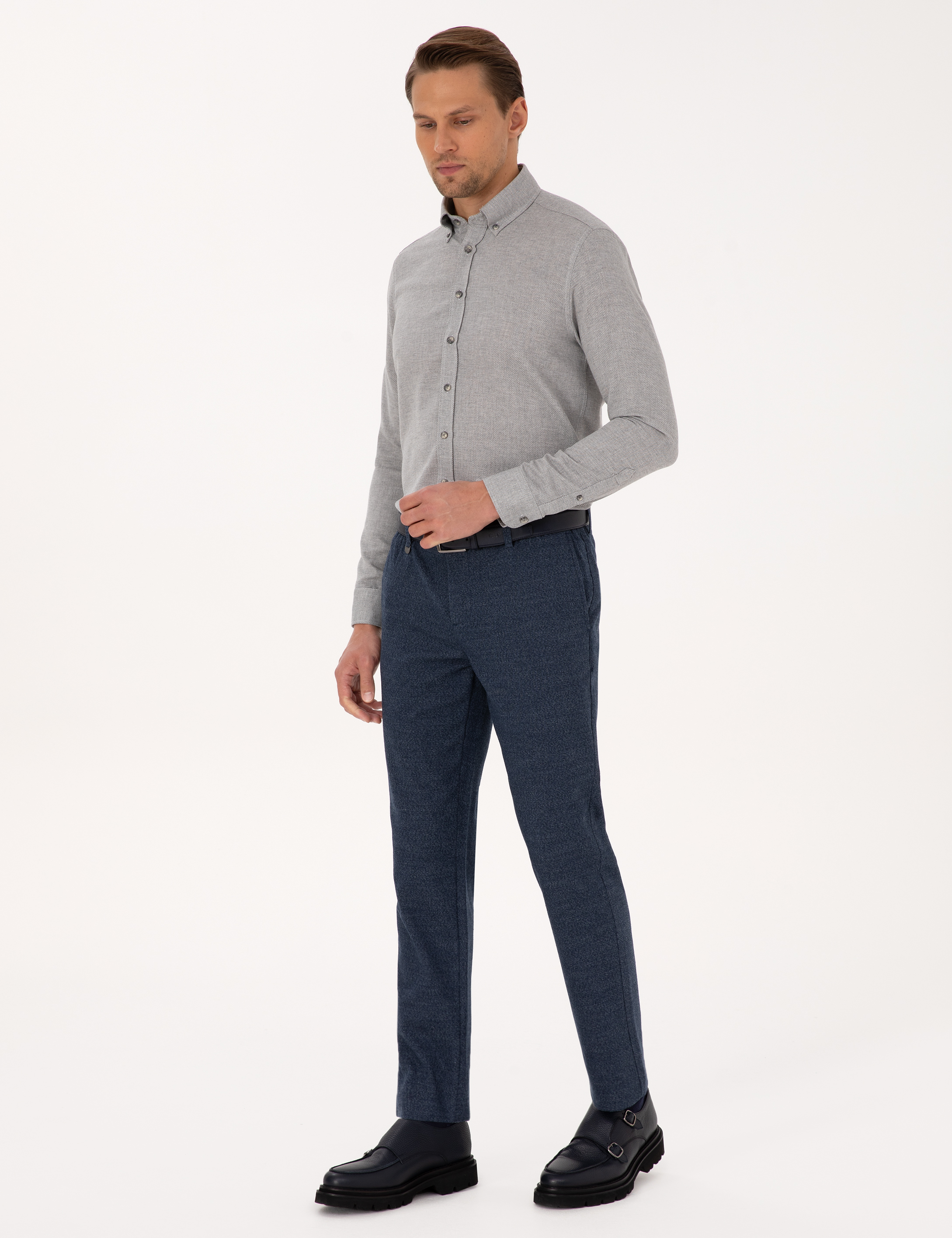 Pierre Cardin Lacivert Ekstra Slim Fit Kumaş Pantolon görsel 3