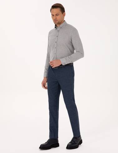 Lacivert Ekstra Slim Fit Kumaş Pantolon