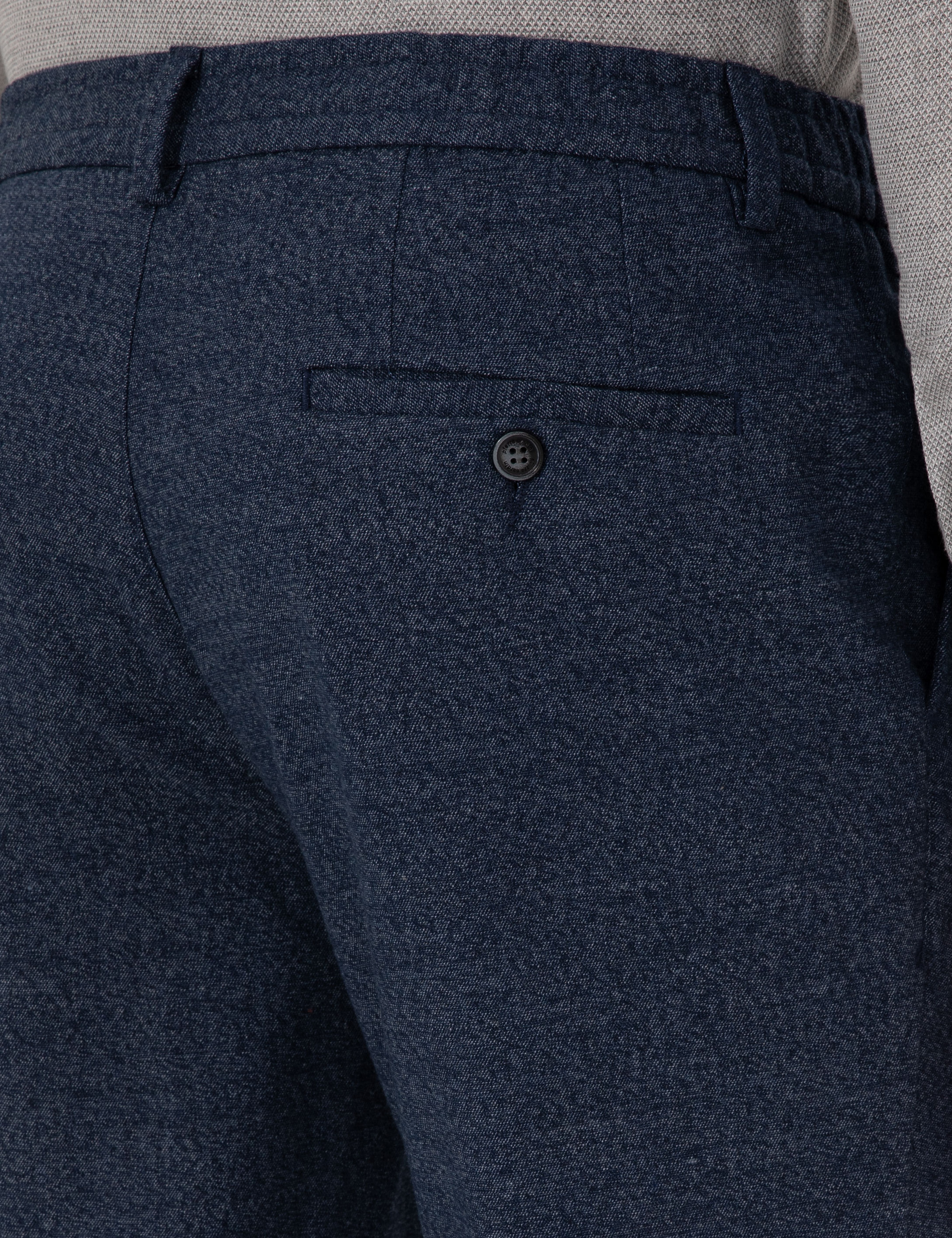 Lacivert Ekstra Slim Fit Kumaş Pantolon - Image 6