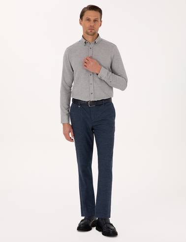 Lacivert Ekstra Slim Fit Kumaş Pantolon