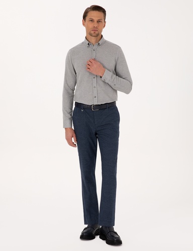 Lacivert Ekstra Slim Fit Kumaş Pantolon