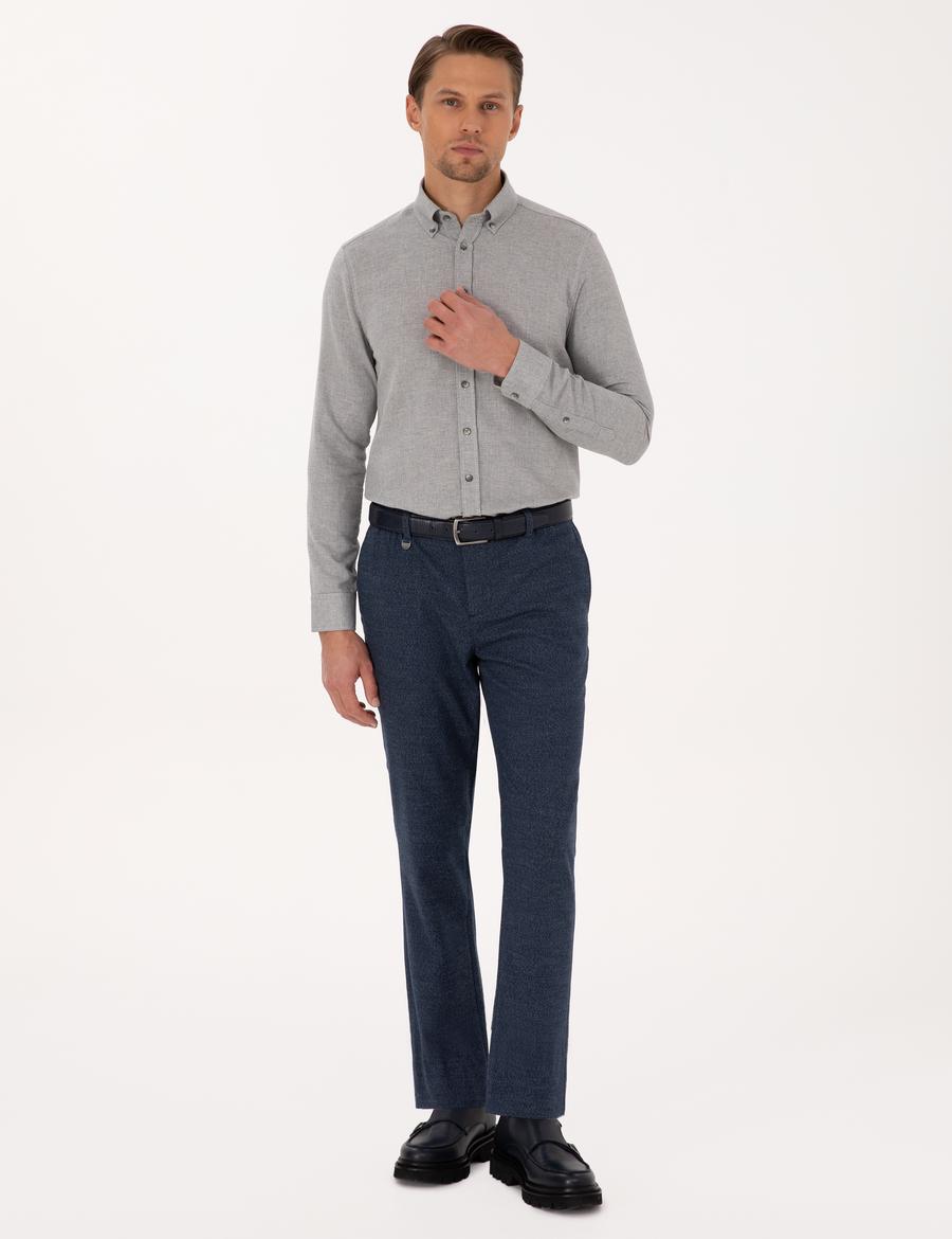 Lacivert Ekstra Slim Fit Kumaş Pantolon