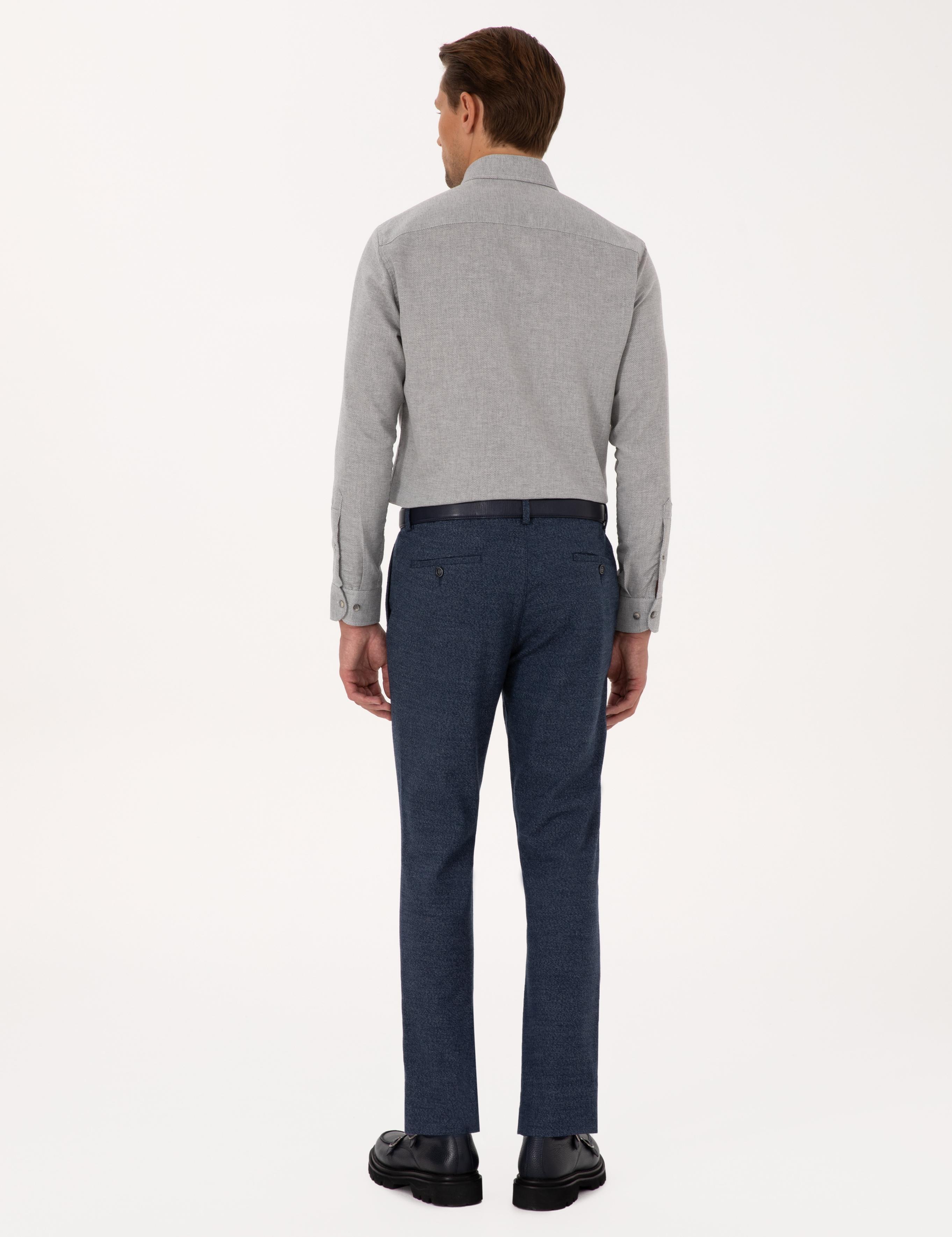 Lacivert Ekstra Slim Fit Kumaş Pantolon