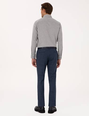 Lacivert Ekstra Slim Fit Kumaş Pantolon