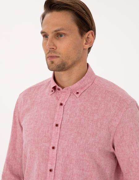 Nar Çiçeği Regular Fit Uzun Kollu Gömlek - 50303245197