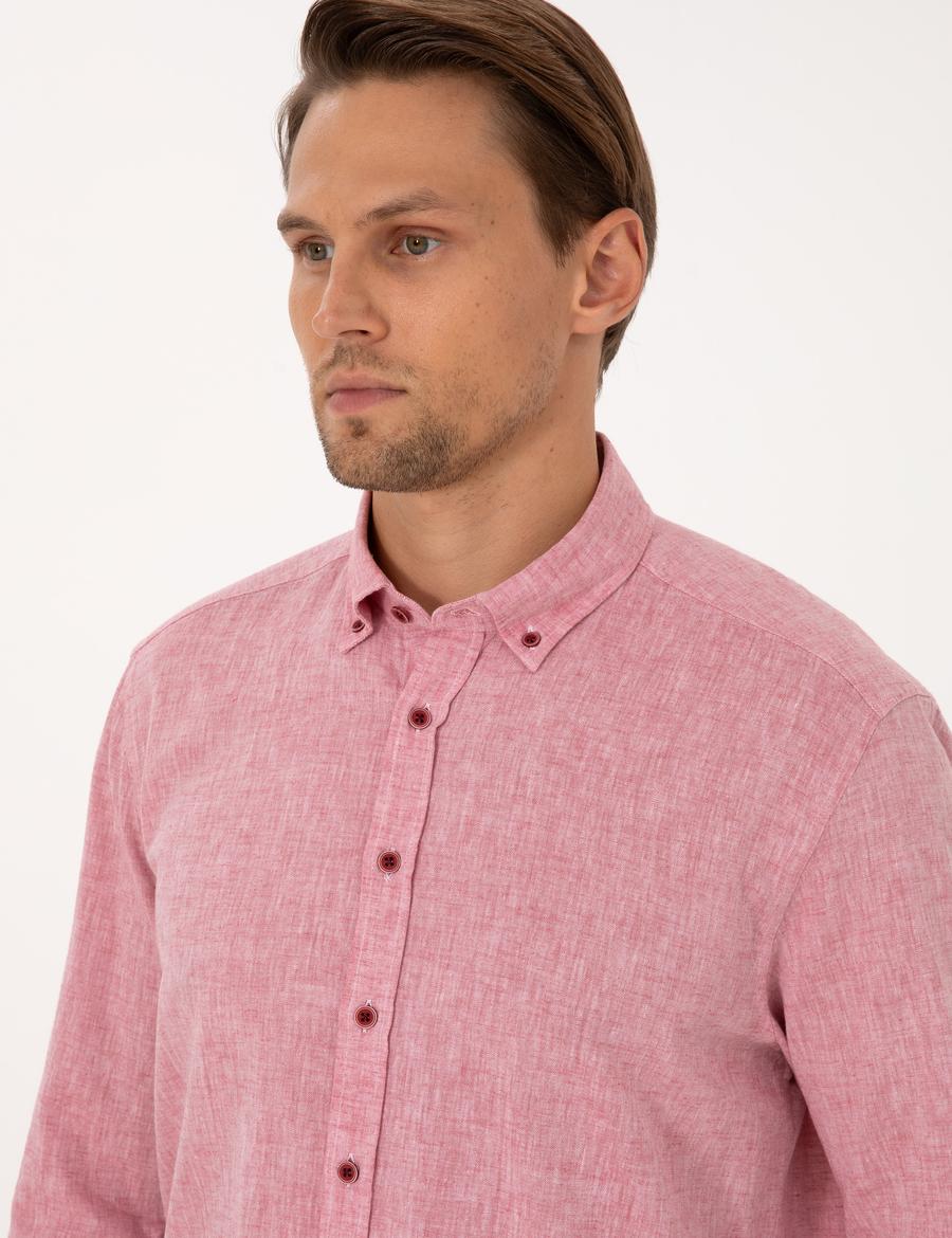 Nar Çiçeği Regular Fit Uzun Kollu Gömlek