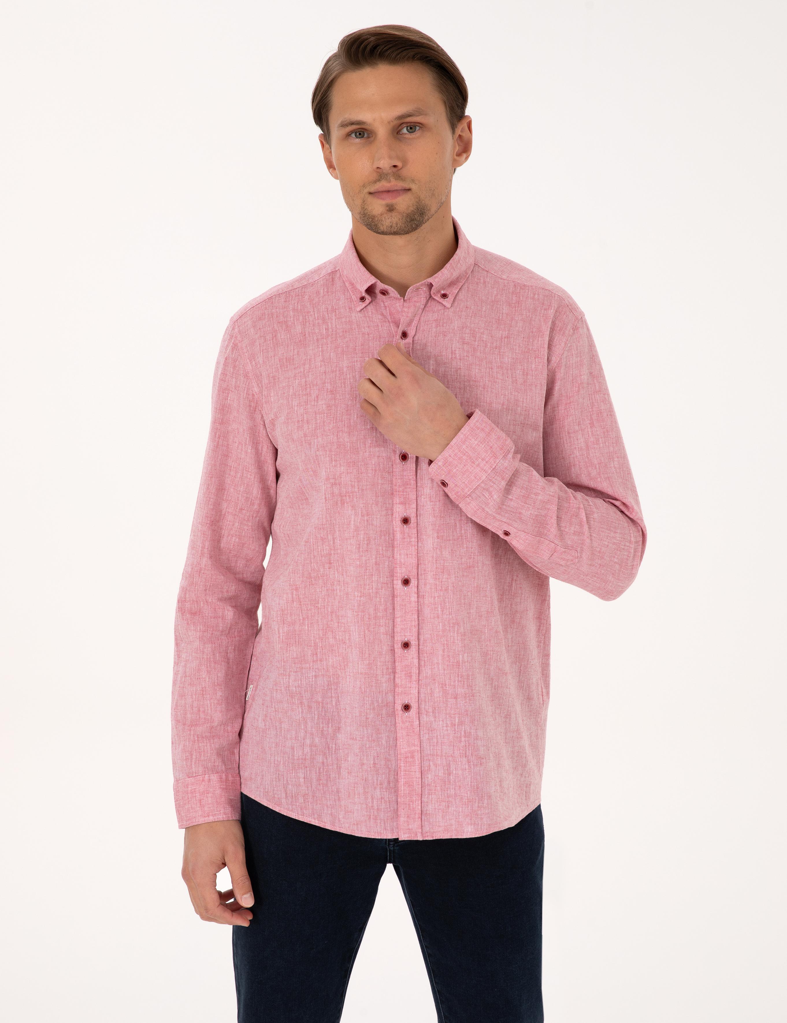 Nar Çiçeği Regular Fit Uzun Kollu Gömlek