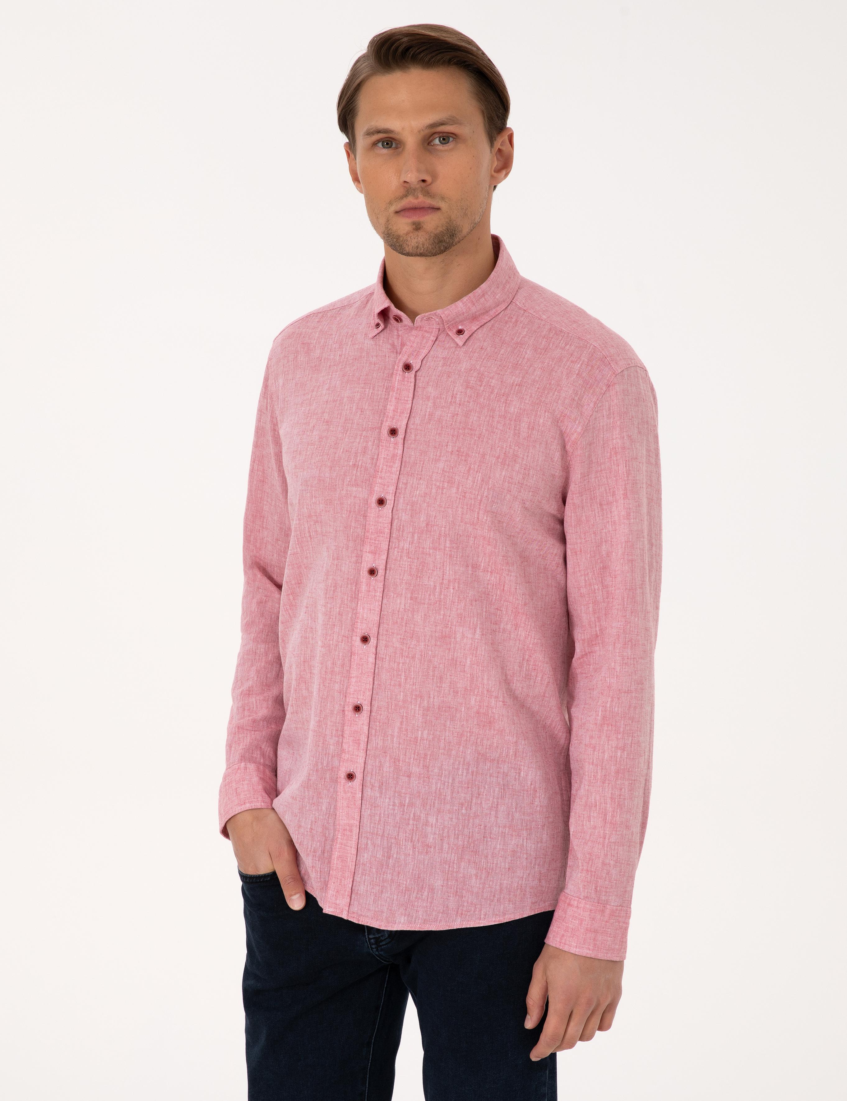 Nar Çiçeği Regular Fit Uzun Kollu Gömlek