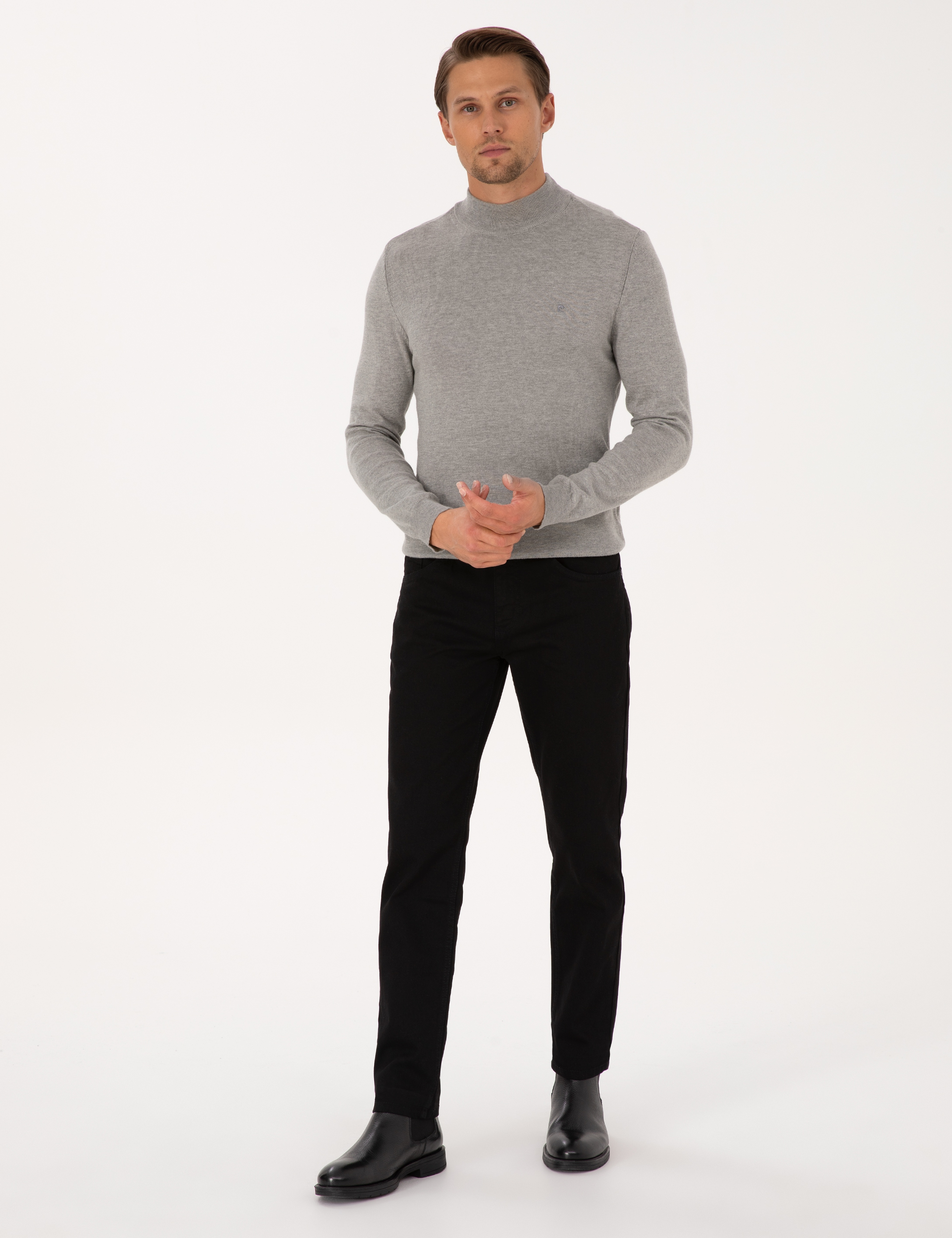 Siyah Slim Fit Jean Pantolon - Image 3