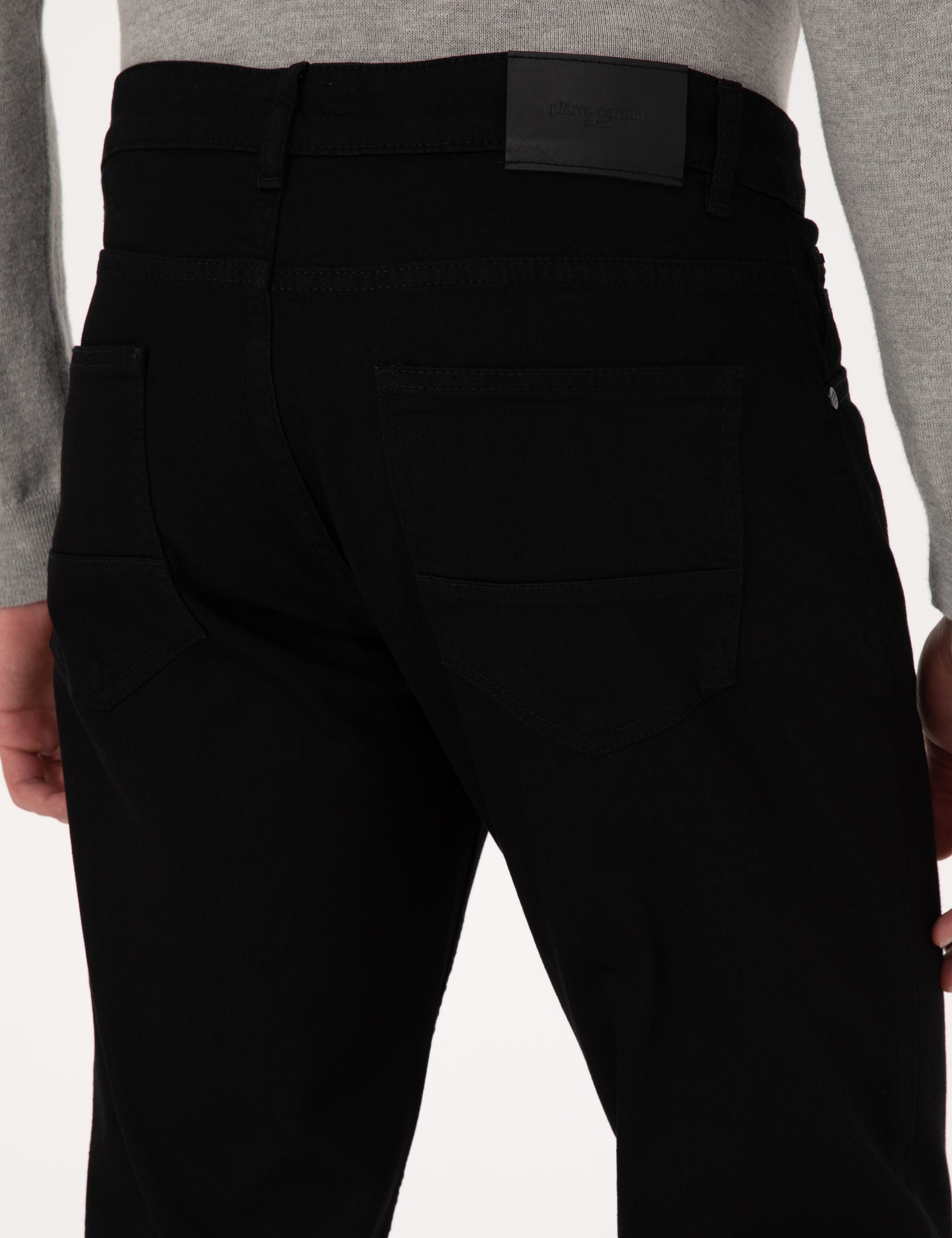 Siyah Slim Fit Jean Pantolon - Image 6
