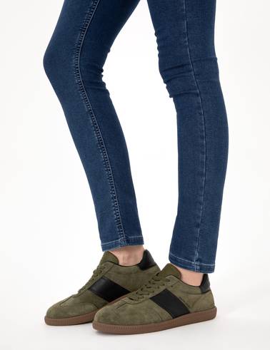 Haki Deri Sneaker