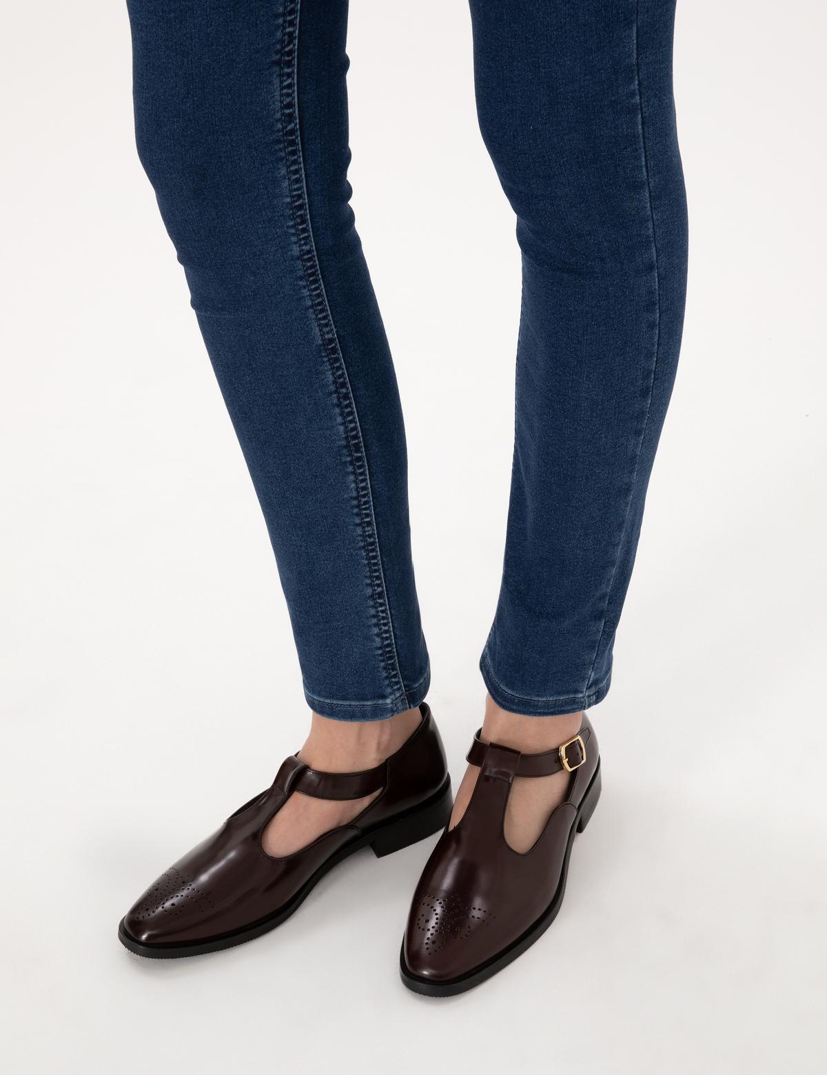 Bordo Casual Deri Ayakkabı - 50315578004