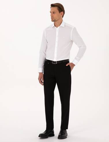 Siyah Ex. Slim Fit Kumaş Pantolon