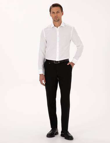 Siyah Ex. Slim Fit Kumaş Pantolon