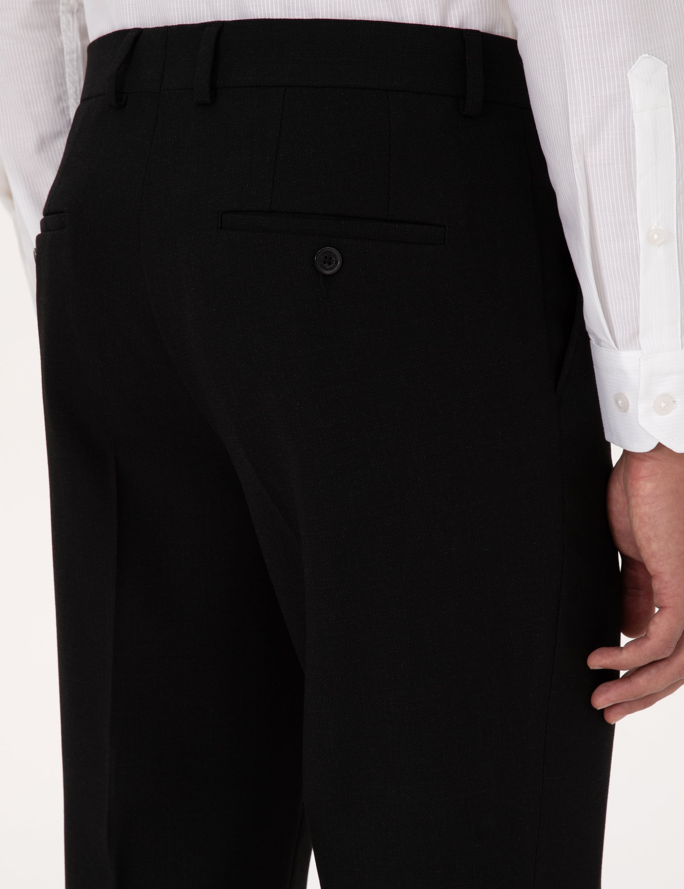 Siyah Ex. Slim Fit Kumaş Pantolon - Image 6