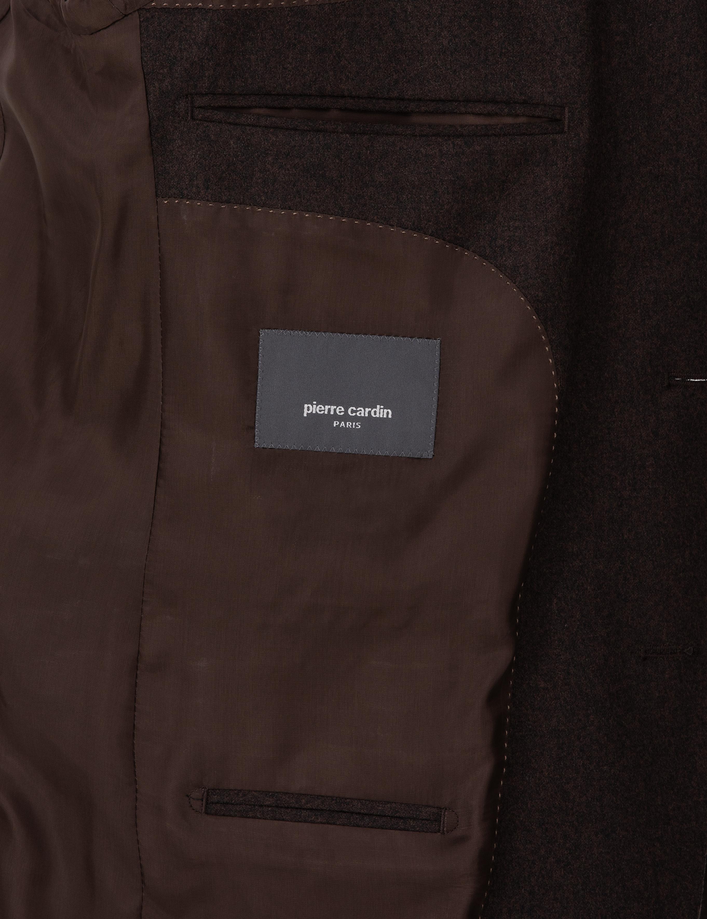 Kahverengi Slim Fit %100 Yün Takım Elbise