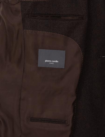 Kahverengi Slim Fit %100 Yün Takım Elbise - 50312948056