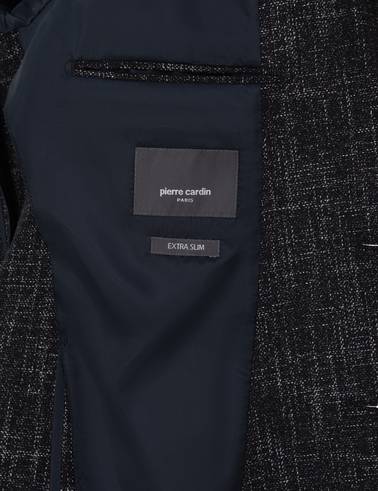 Lacivert Ex. Slim Fit Yün Karışımlı Ceket