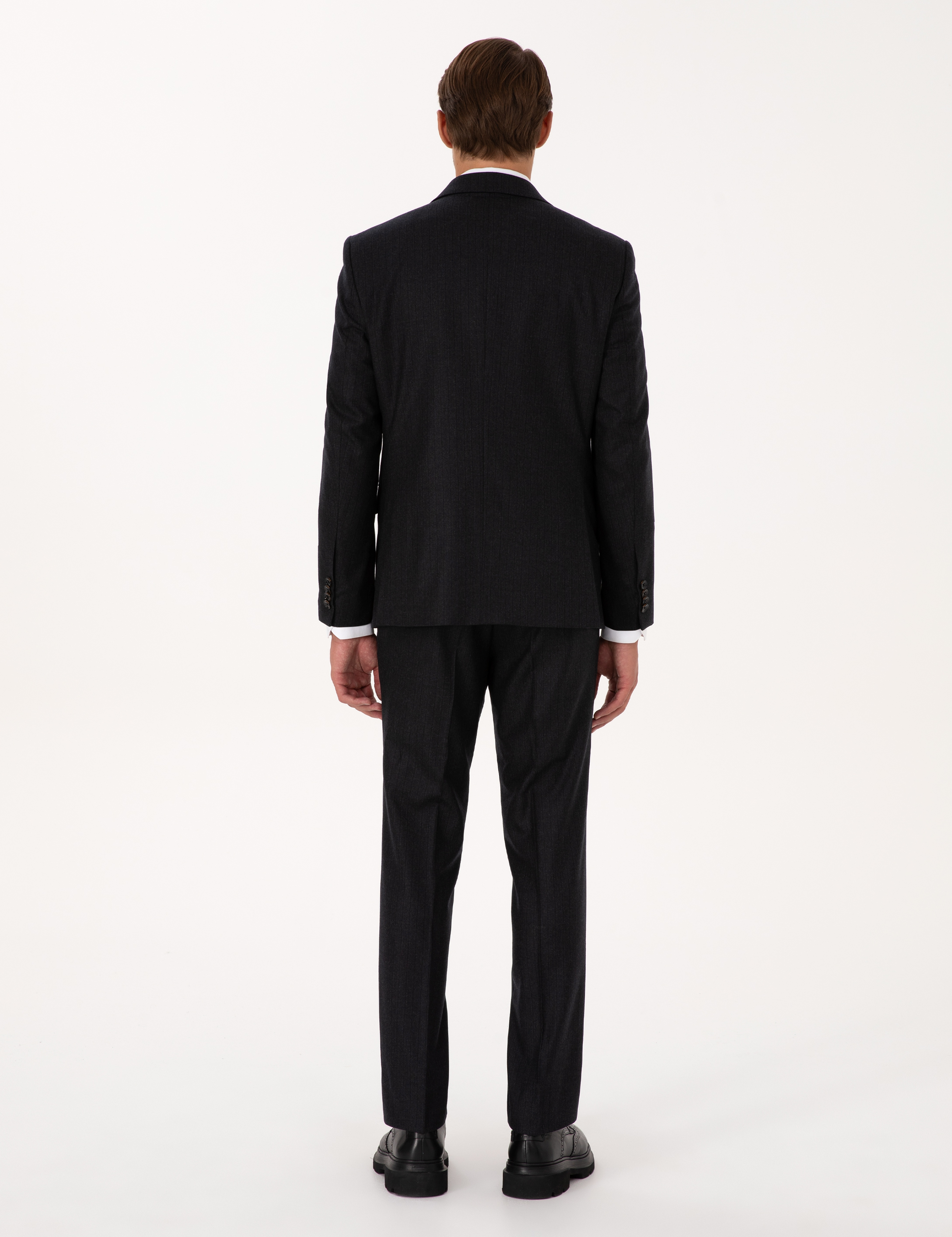 Antrasit Slim Fit %100 Yün Takım Elbise - Image 5