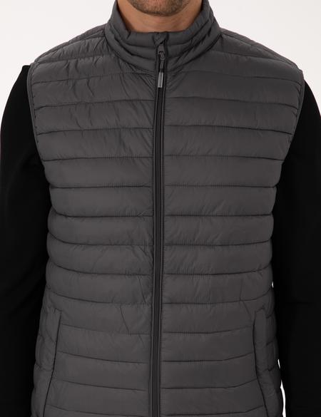 Antrasit Kapitone Yelek - 50313897021