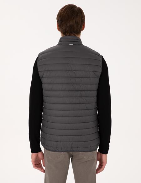 Antrasit Kapitone Yelek - 50313897021