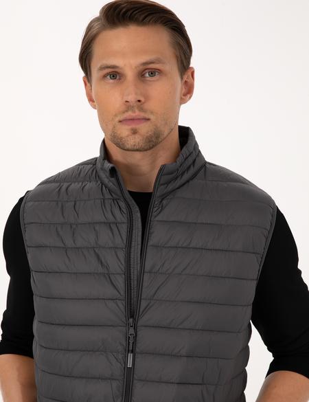 Antrasit Kapitone Yelek - 50313897021