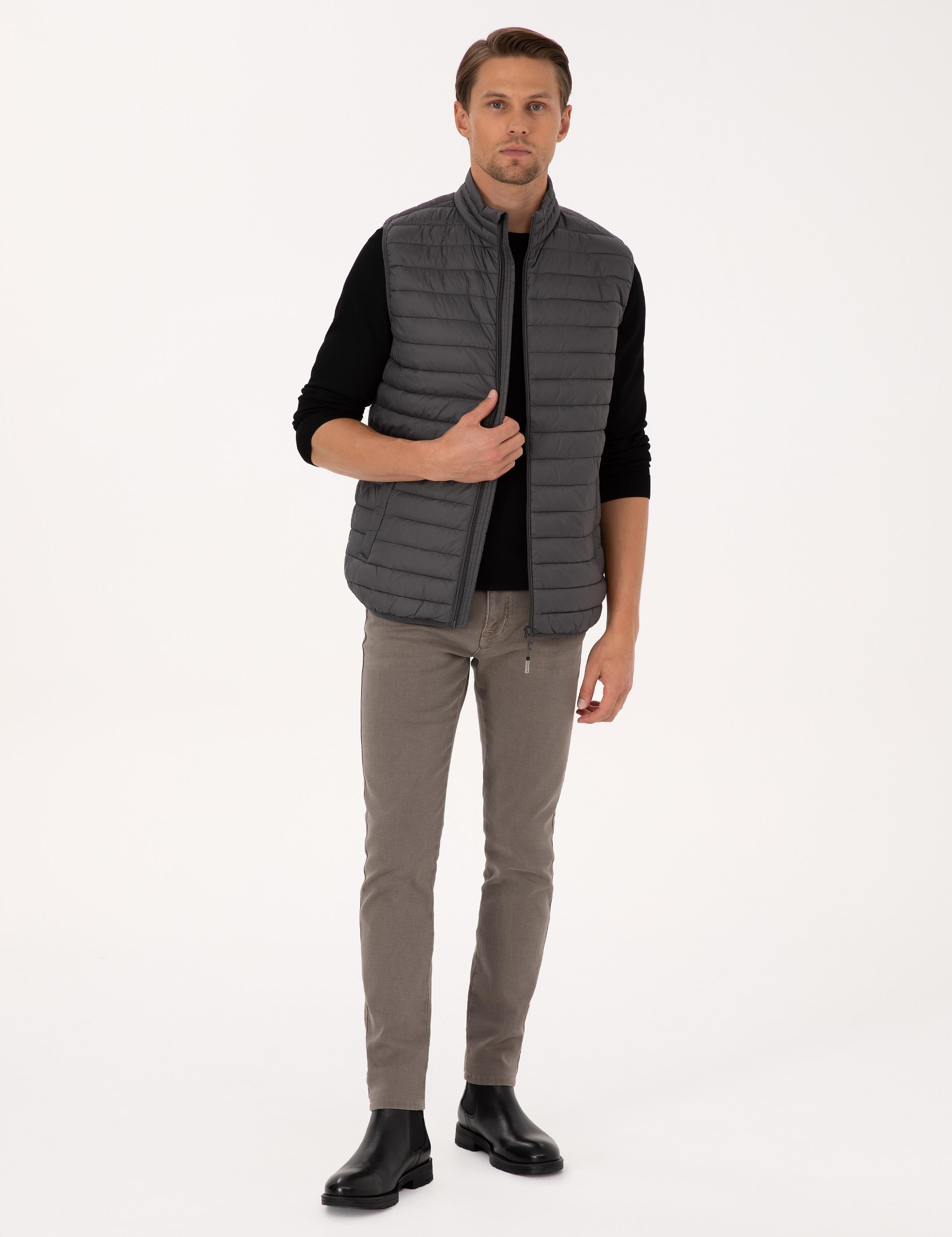 Antrasit Kapitone Yelek