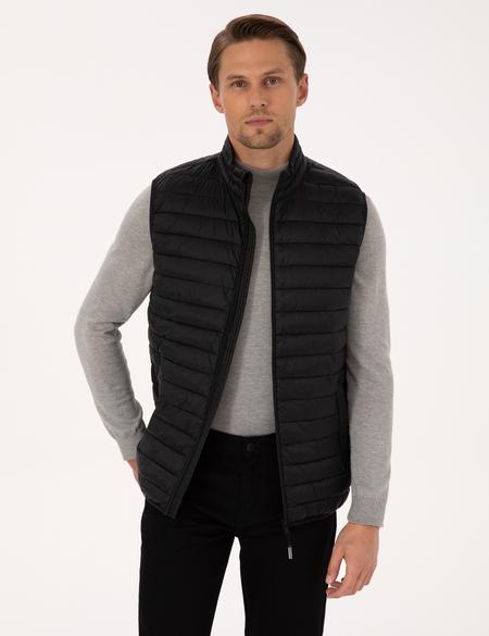 Siyah Kapitone Yelek - 50313897017