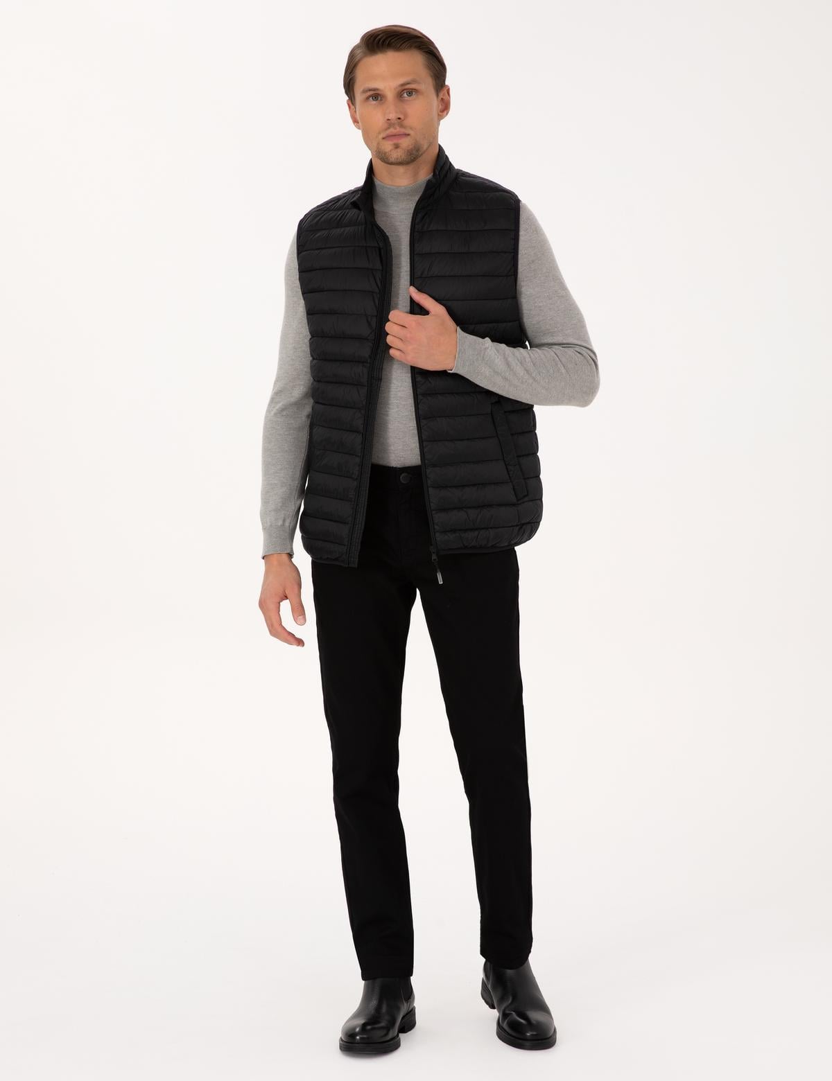 Siyah Kapitone Yelek - 50313897017