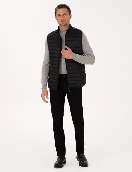 Siyah Kapitone Yelek - 50313897017