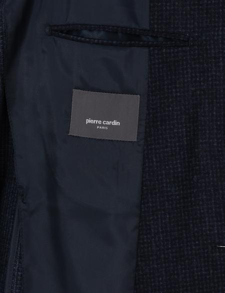 Lacivert Slim Fit Yün Karışımlı Ceket - 50313336056