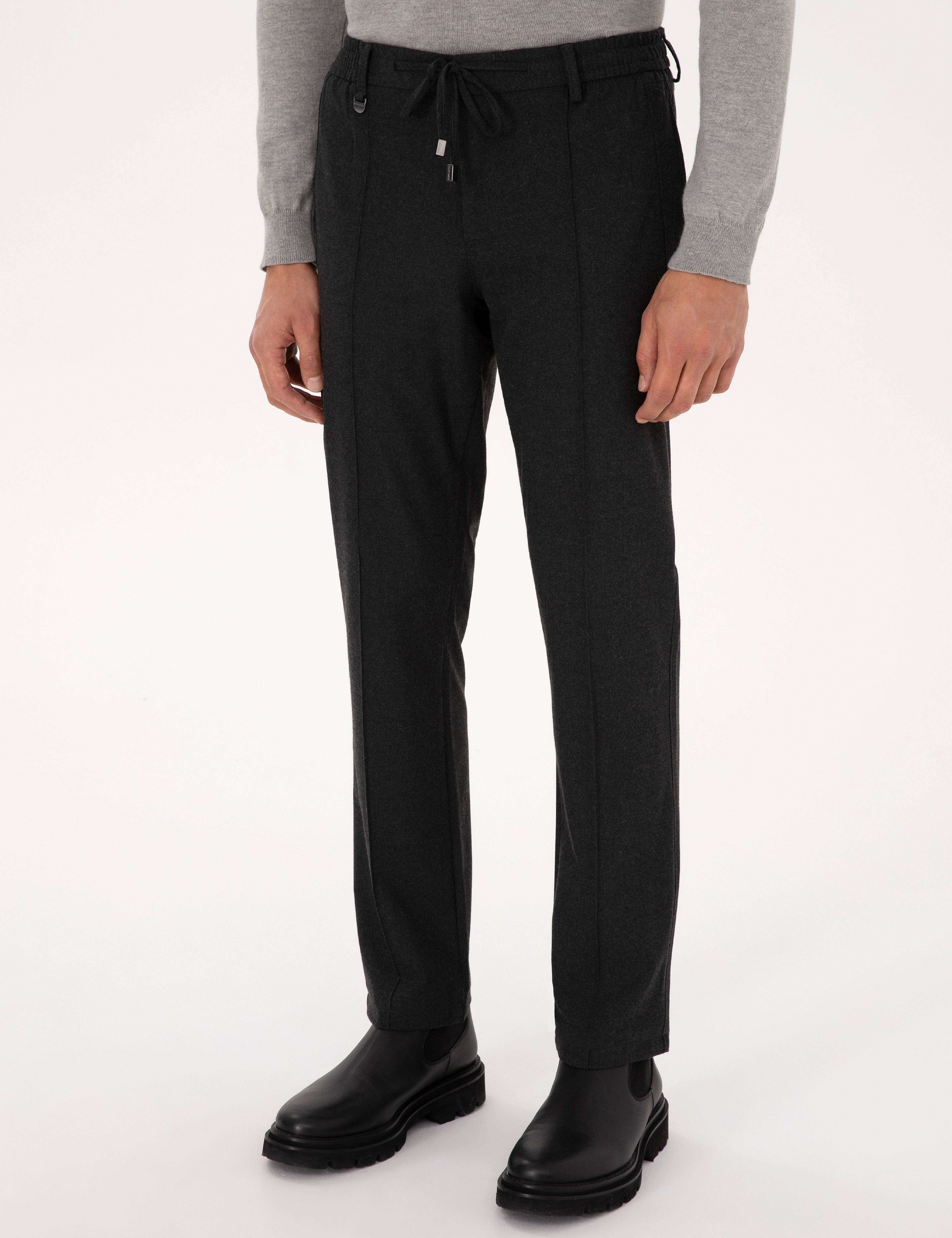 Antrasit Slim Fit Kumaş Pantolon - Image 2