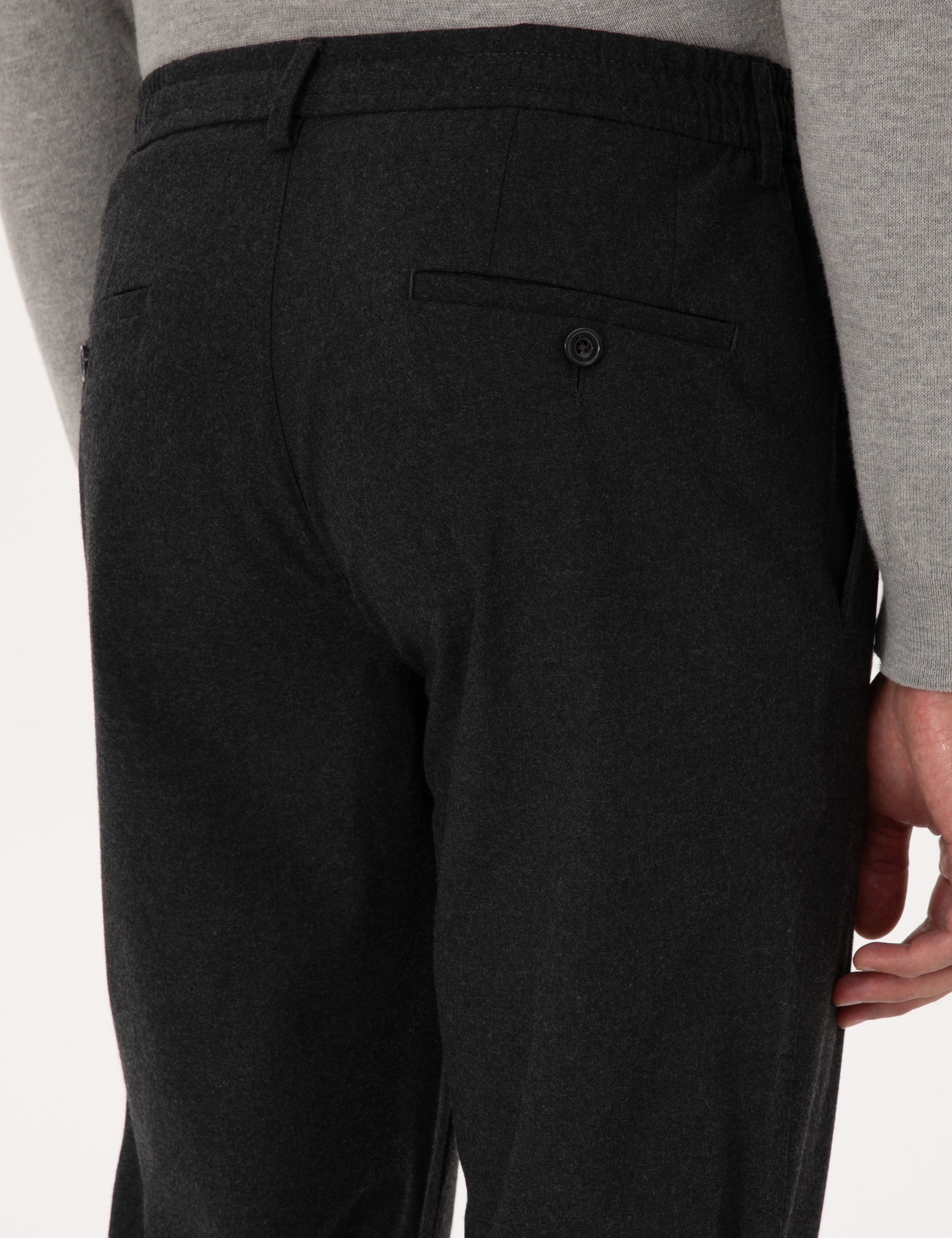 Antrasit Slim Fit Kumaş Pantolon