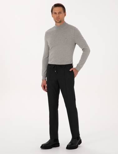 Antrasit Slim Fit Kumaş Pantolon