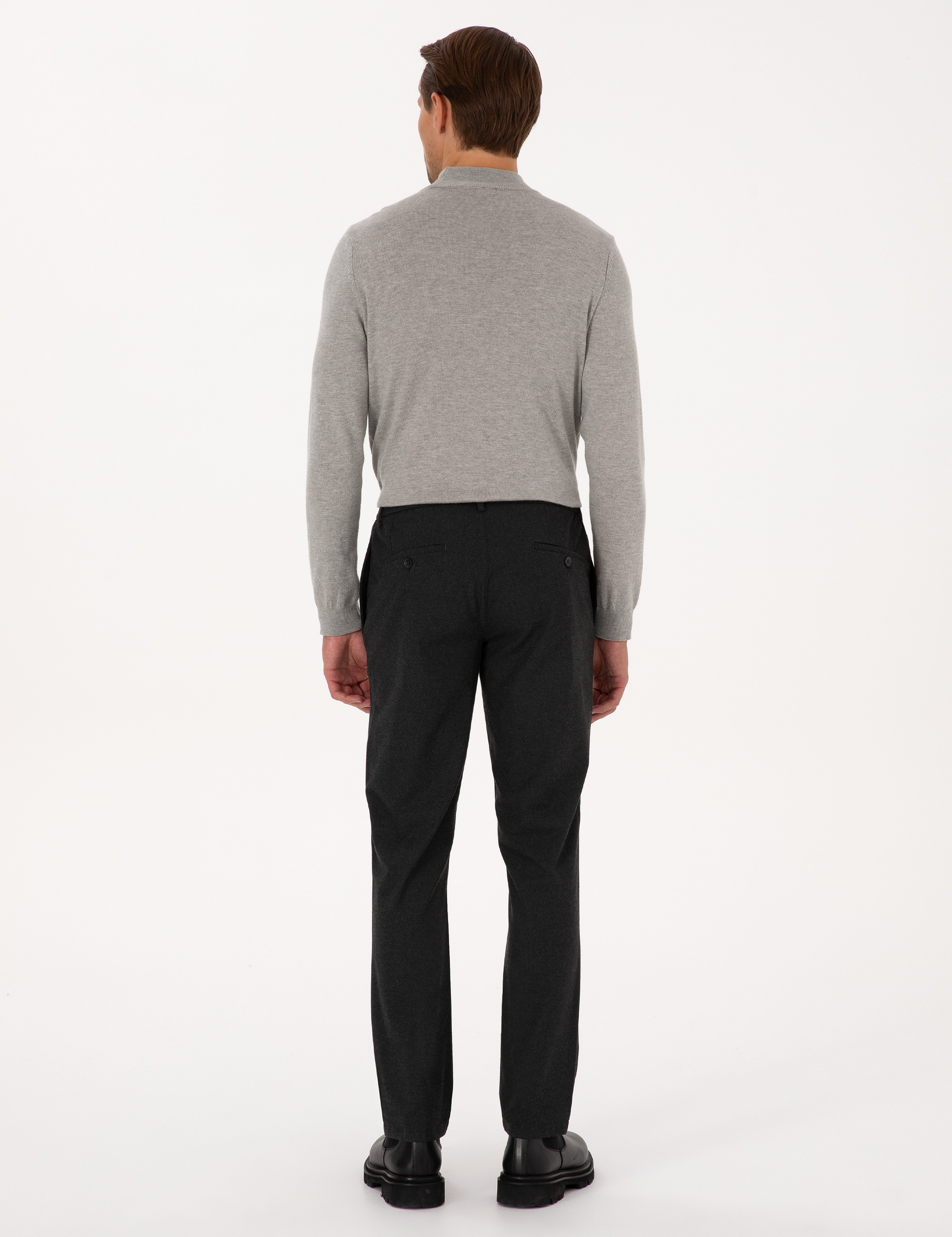Antrasit Slim Fit Kumaş Pantolon