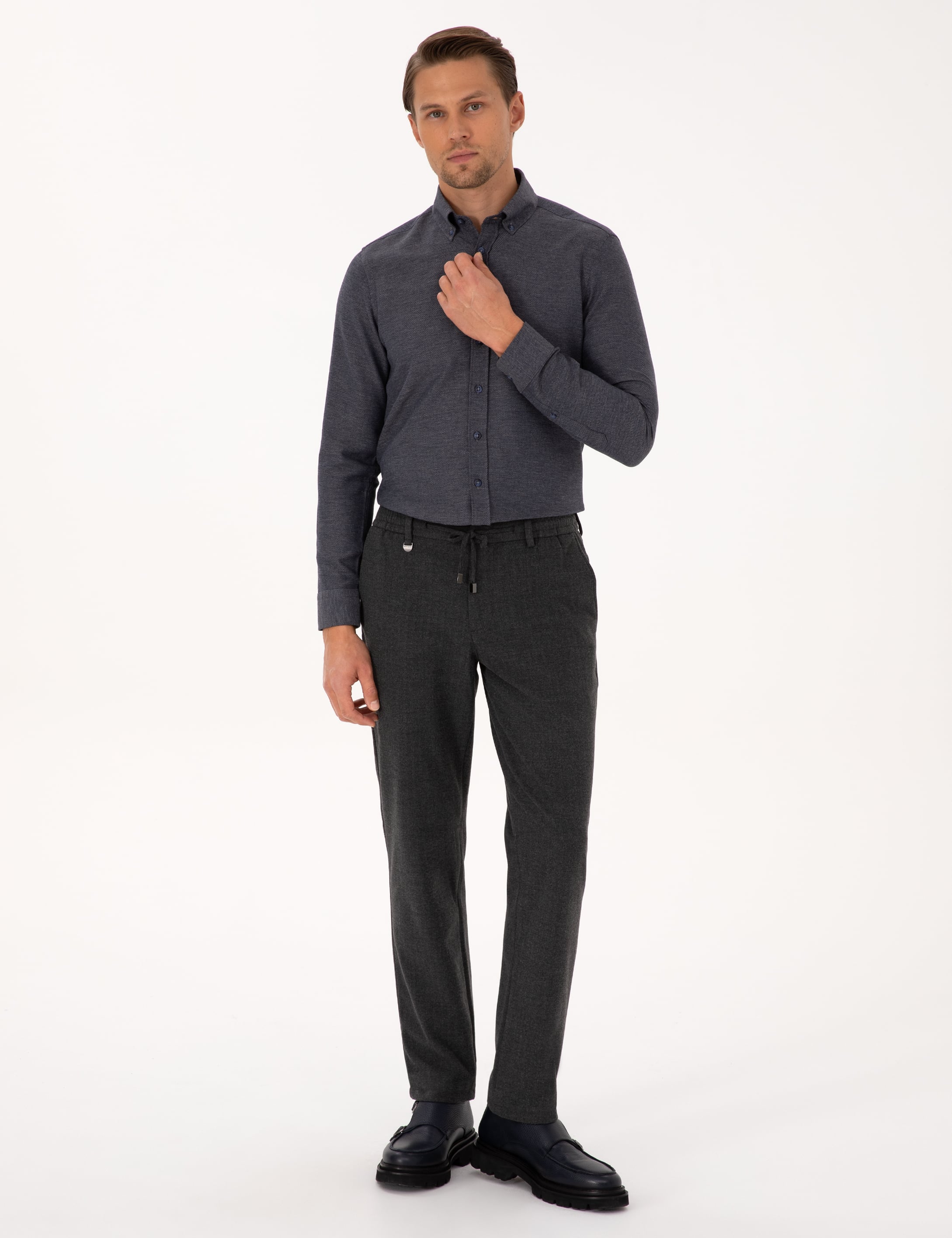 Füme Slim Fit Kumaş Pantolon
