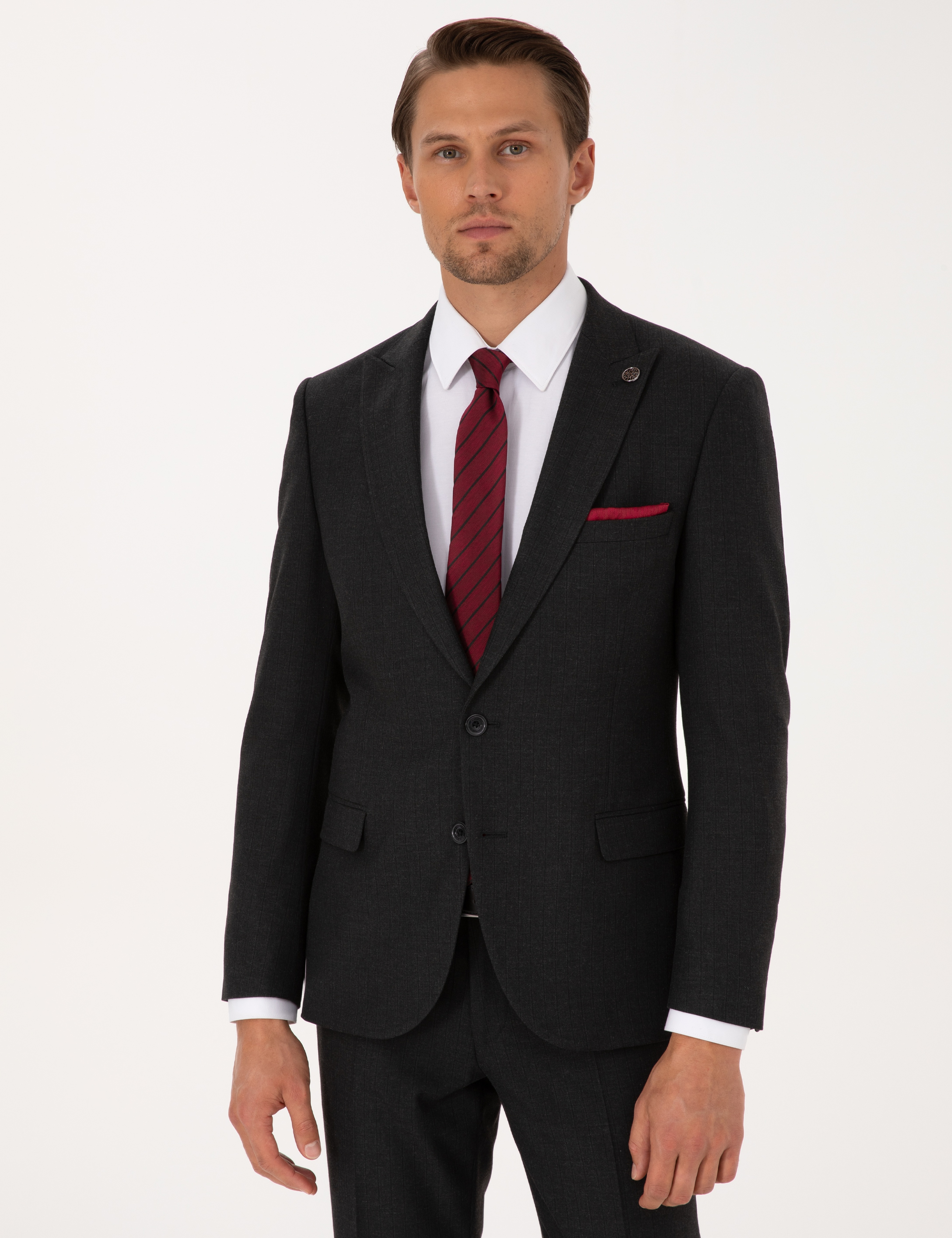 Antrasit Extra Slim Fit Takım Elbise - Image 3