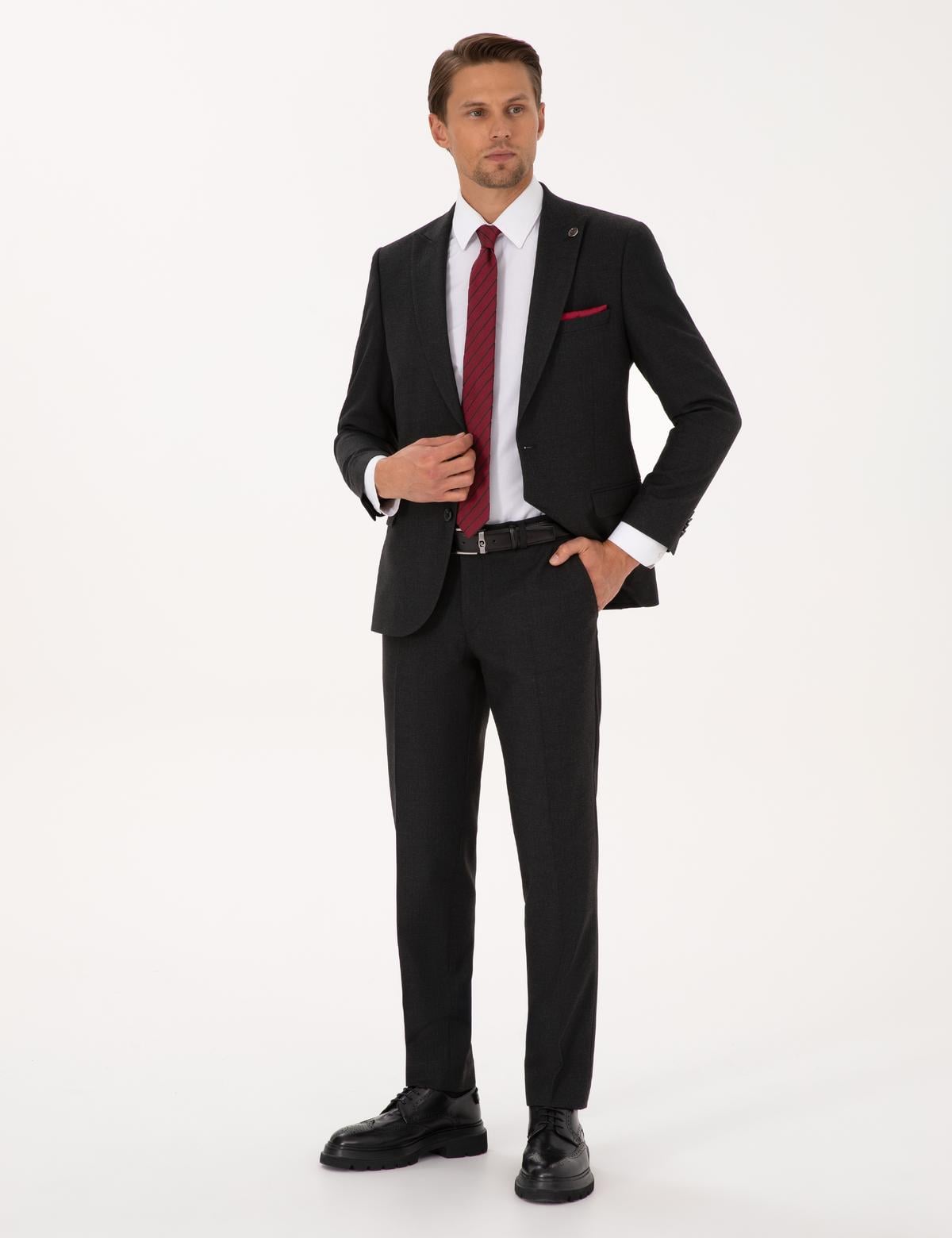 Antrasit Ex. Slim Fit Takım Elbise - 50313111098
