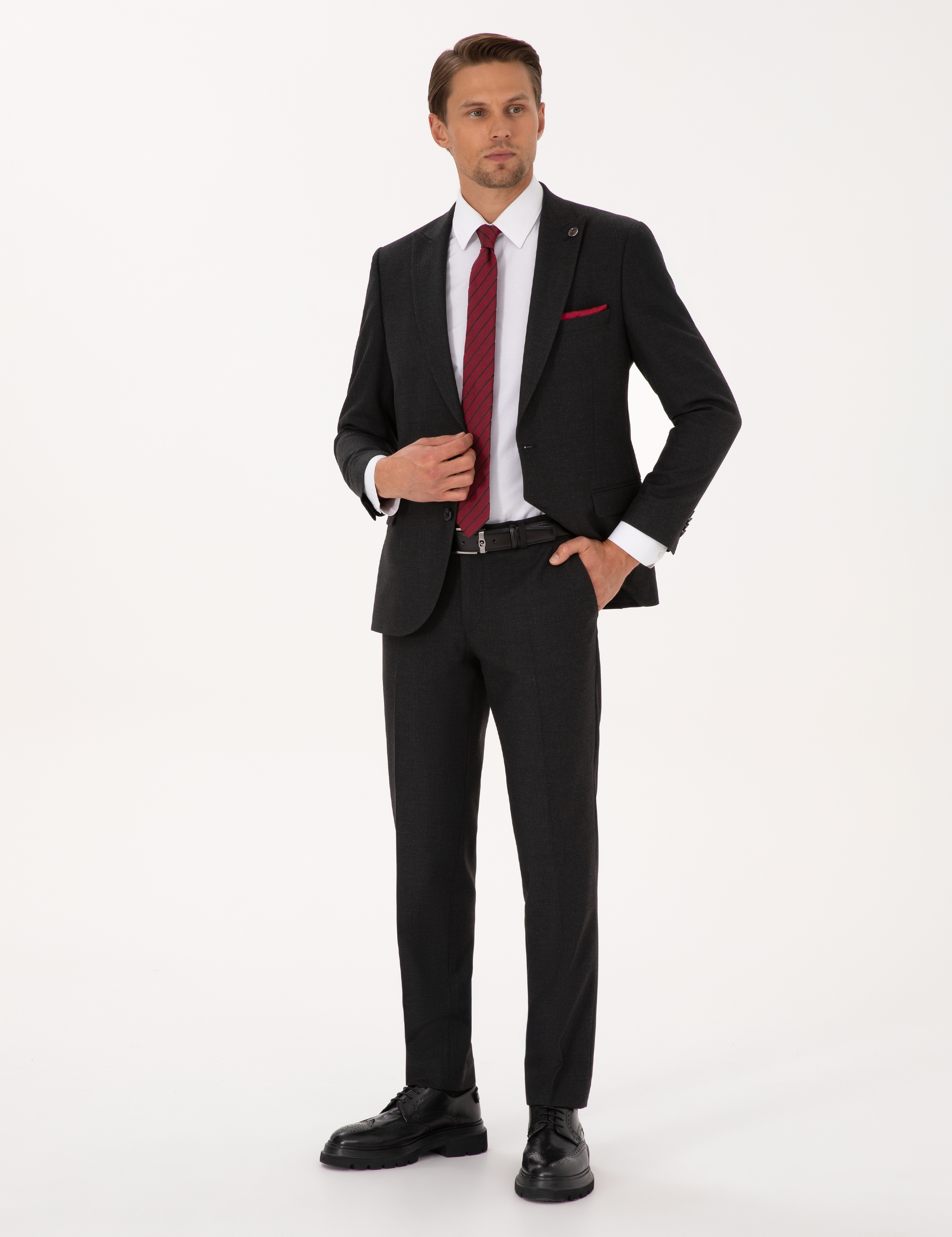 Antrasit Extra Slim Fit Takım Elbise - Image 4