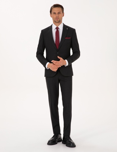 Antrasit Extra Slim Fit Takım Elbise