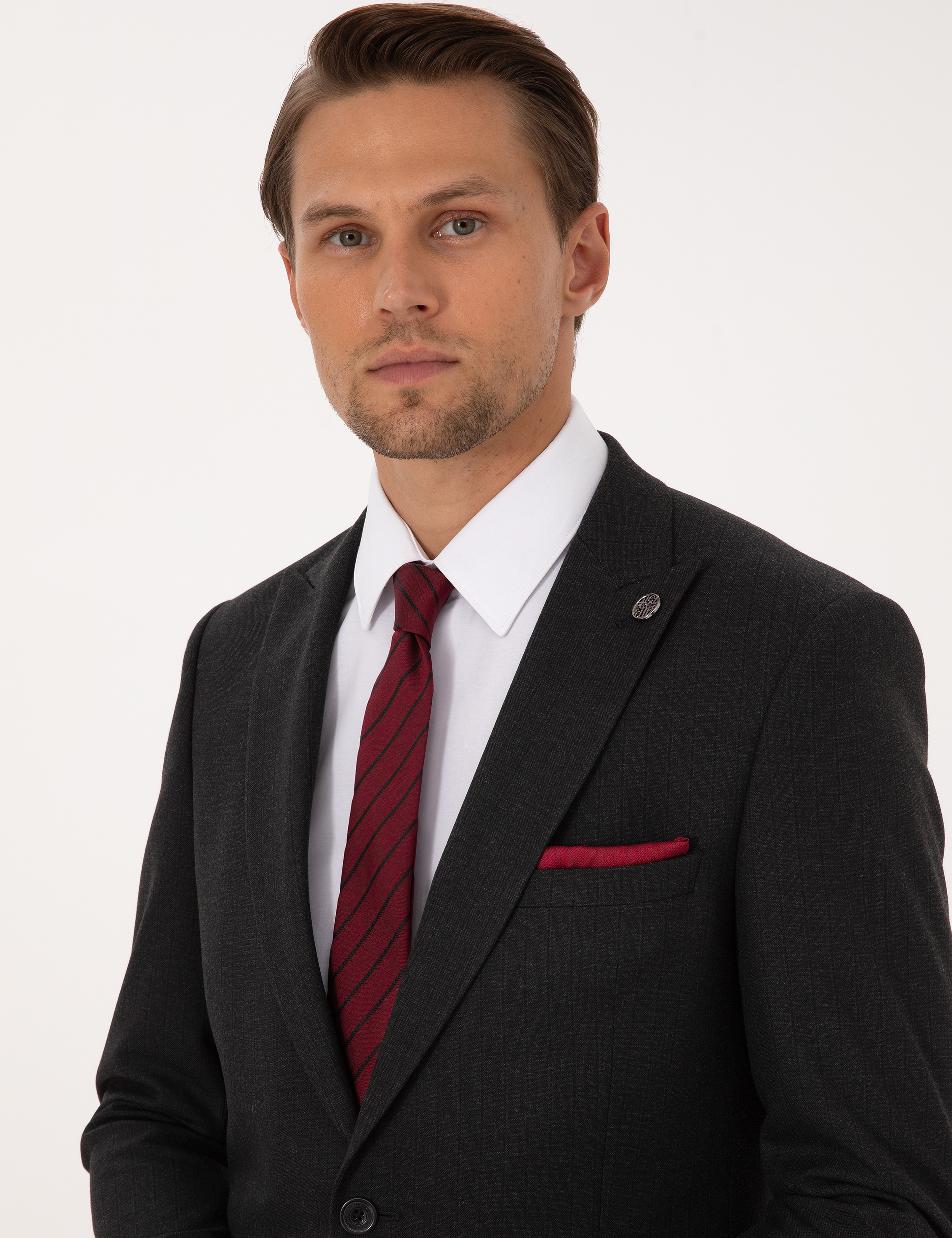 Antrasit Extra Slim Fit Takım Elbise - Image 2