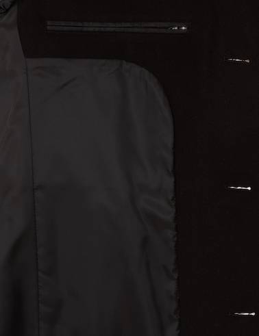 Kahverengi Ex. Slim Fit Yün Karışımlı Kaşe Kaban