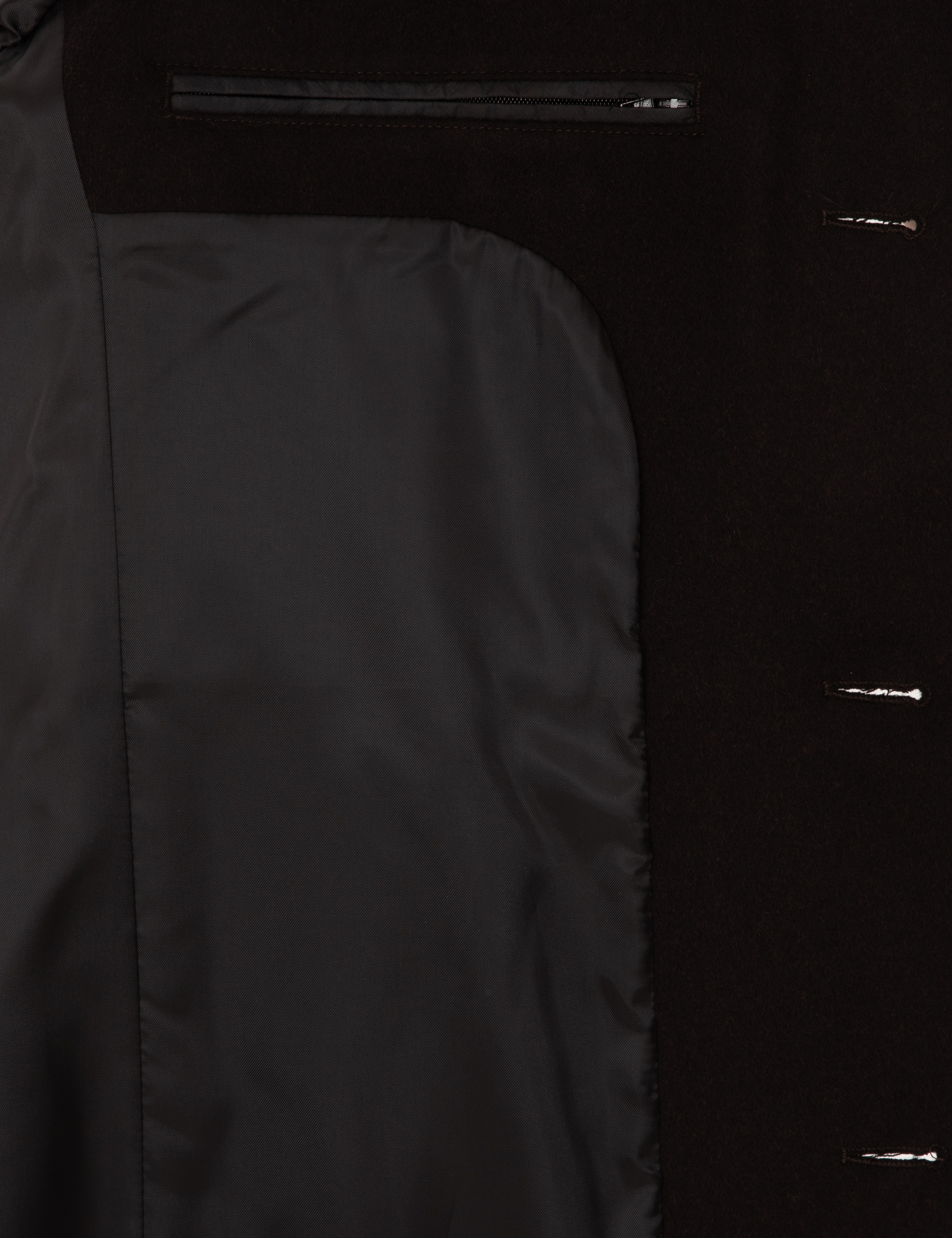 Kahverengi Ex. Slim Fit Yün Karışımlı Kaşe Kaban - Image 6