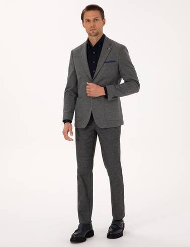 Füme Slim Fit Balıksırtı Ceket